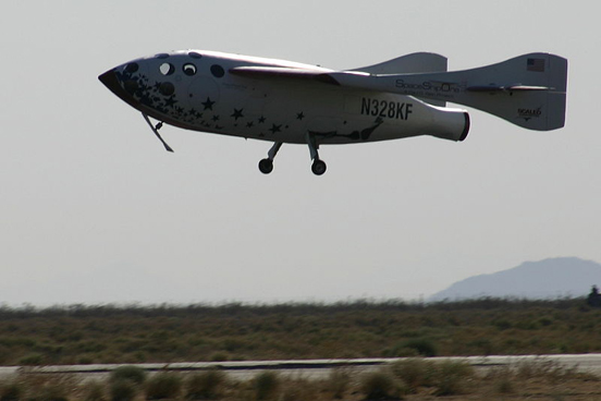 
SpaceShipOne landing after its June 21, 2004 space flight