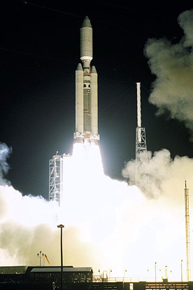 
Launch occurred at 4:43 a.m. EDT (8:43 UTC) on October 15, 1997 from Launch Complex 40 at Cape Canaveral Air Force Station, Florida