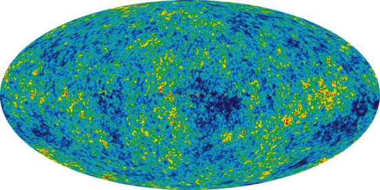 
5 year WMAP image of background cosmic radiation (2008)