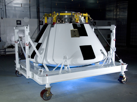 
Orion crew module mock-up at Dryden Flight Research Lab