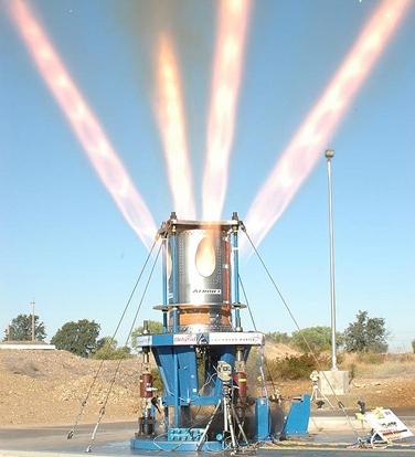 
Aerojet Conducts Full-Scale Test Firing of Orion LAS Jettison Motor