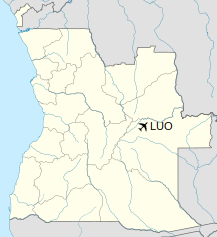 Location of Luena Airport in Angol