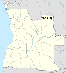 Location of Nzagi Airport in Angola