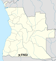 Location of Ondjiva Pereira Airport in Angola