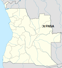 Location of Saurimo Airport (Henrique de Carvalho) in Angola