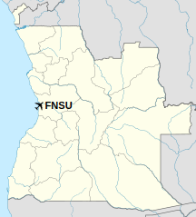 Location of Sumbe Airport in Angola