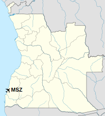 Location of Welwitschia Mirabilis International Airport in Angola