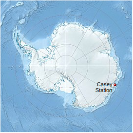 Location of Casey Station Skiway in Antarctica