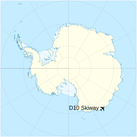 Location of D10 Skiway in Antarctica