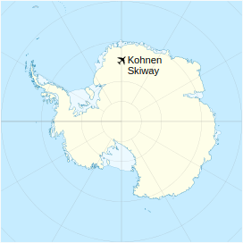 Location of Kohnen Skiway in Antarctica