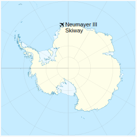 Location of Neumayer III Skiway in Antarctica