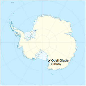 Location of Odell Glacier Skiway in Antarctica