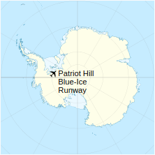 Location of Patriot Hills Blue-Ice Runway in Antarctica