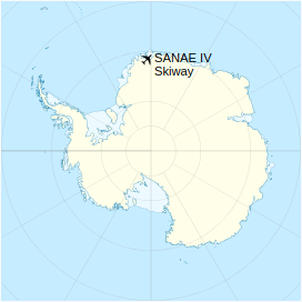 Location of SANAE IV Skiway in Antarctica