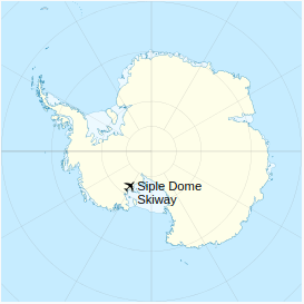 Location of Siple Dome Skiway in Antarctica