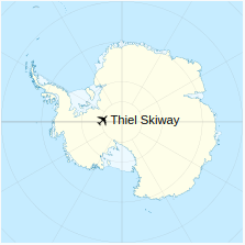 Location of Thiel Skiway in Antarctica