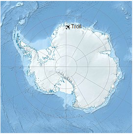 Location of Troll Airfield in Antarctica
