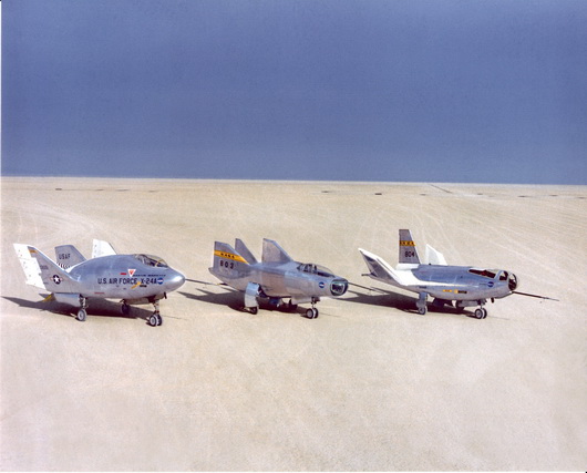 Lifting body research aircraft – from left to right, X-24A, M2-F3 and HL-10