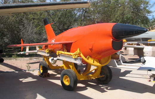 A Ryan Firebee, one of a series of target drones/unpiloted aerial vehicles that first flew in 1951. Israeli Air Force Museum, Hatzerim airbase, Israel, 2006