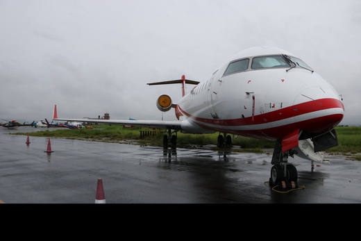 Shree Airlines CRJ at Tribhuvan International Airport (April 2015)