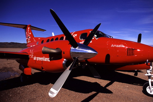 Air Greenland Beechcraft Super King Air Amaalik are used for ambulance flights for the Greenlandic Government