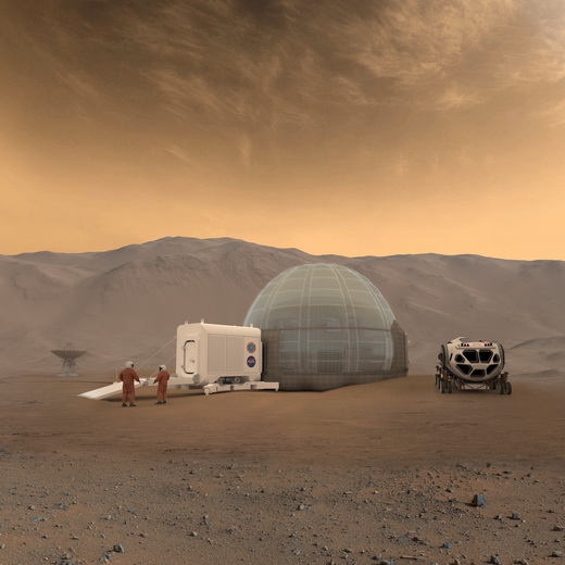 Langley’s Mars Ice Dome design from 2016 for a Mars base