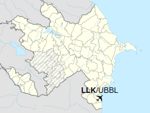 Location of airport in Lankaran, Azerbaijan