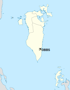 Location ofIsa Air Base in Bahrain
