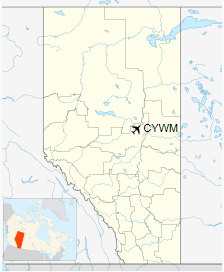 CYWM is located in Alberta