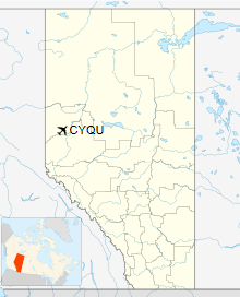 CYQU is located in Alberta