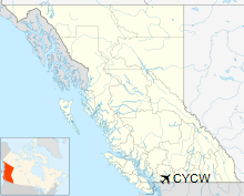 CYCW is located in British Columbia