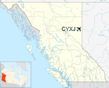 CYXJ is located in British Columbia