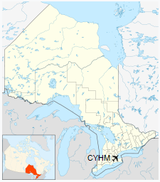 CYHM is located in Ontario