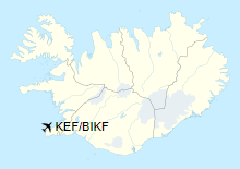 KEF/BIKF is located in Iceland