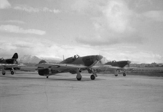 Hawker Hurricane aircraft at RAF Reykjavik during World War II