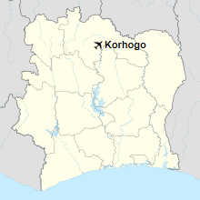 Korhogo is located in Ivory Coast