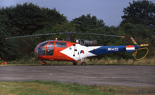 Aérospatiale Alouette III in special markings for the 75th Anniversary of the Royal Netherlands Air Force at Deelen in 1988.