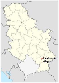 Leskovac Airport is located in Serbia