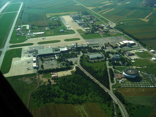 Belgrade Nikola Tesla Airport from the air