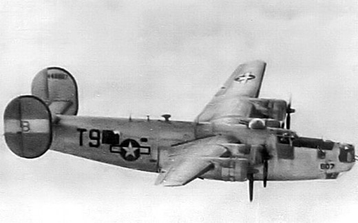 
Consolidated B-24J-180-CO Liberator Serial AAF Serial No. 44-40807 of the 466th Bombardment Group.
