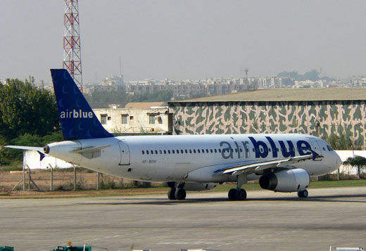 
airblue Airbus A320-200 taxing out to the runway