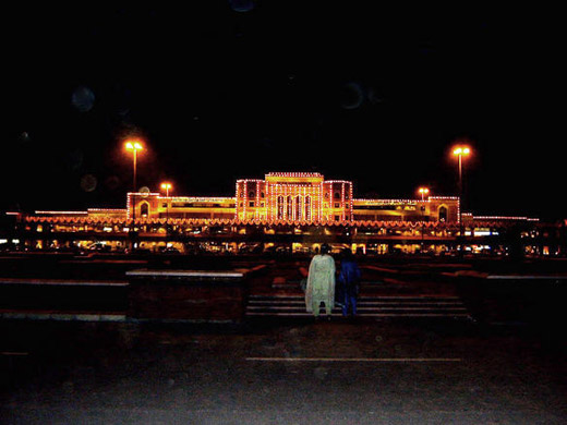
The Allama Iqbal International Airport fully decorated to celebrate the Independence Day of Pakistan