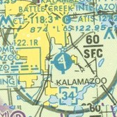 
The AZO airport on the Chicago Sectional Chart