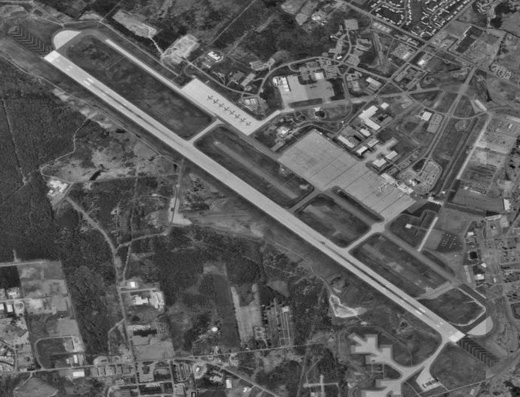 
Aerial view of Bangor International Airport
