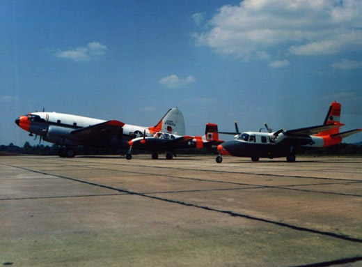US Army aircraft at Redstone Army Airfield in the 1950s.