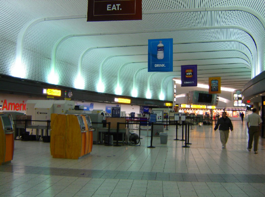 
Ticketing counters flanking Concourse B