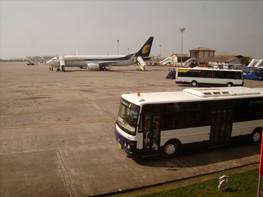 
Jet Airways vehicles at Dabolim