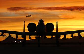 
An A-10 in the Arizona sunset