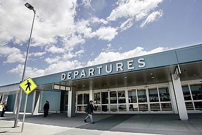 
Departures at the new terminal