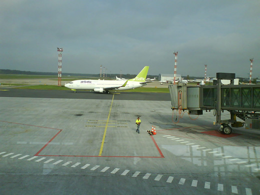 
airBaltic plane at Riga airport